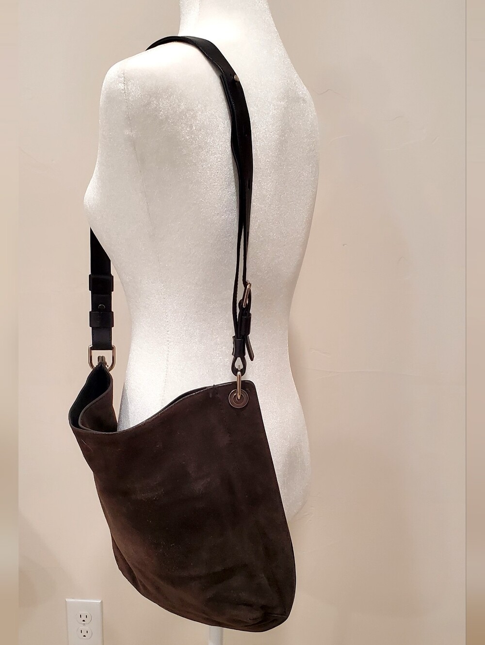 Proenza Schouler Chocolate Suede Convertible Soft Sided Smart Crossbody Bag - Picture 3 of 15